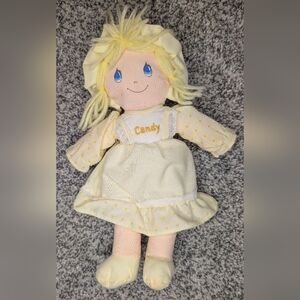 Vintage Darling You 9” Baby Doll W/ Yellow Candy Dress Blonde Hair Blue Eyes